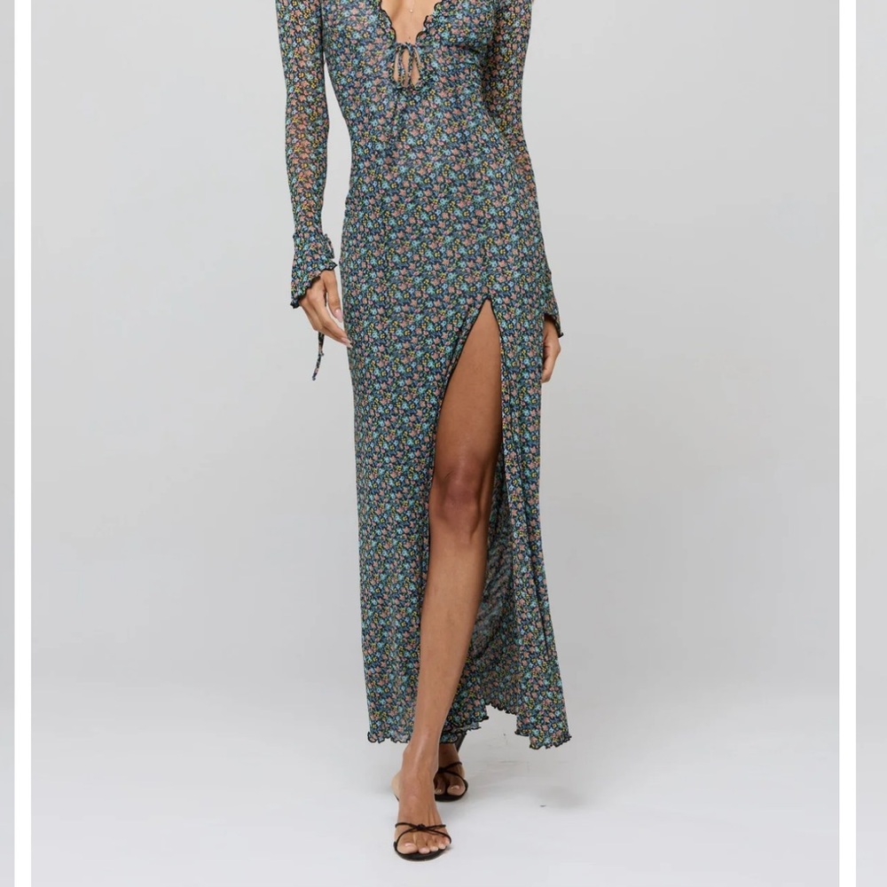 RESA Blue Floral Long Sleeve Dress